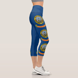 Idaho State Flag Capri Leggings