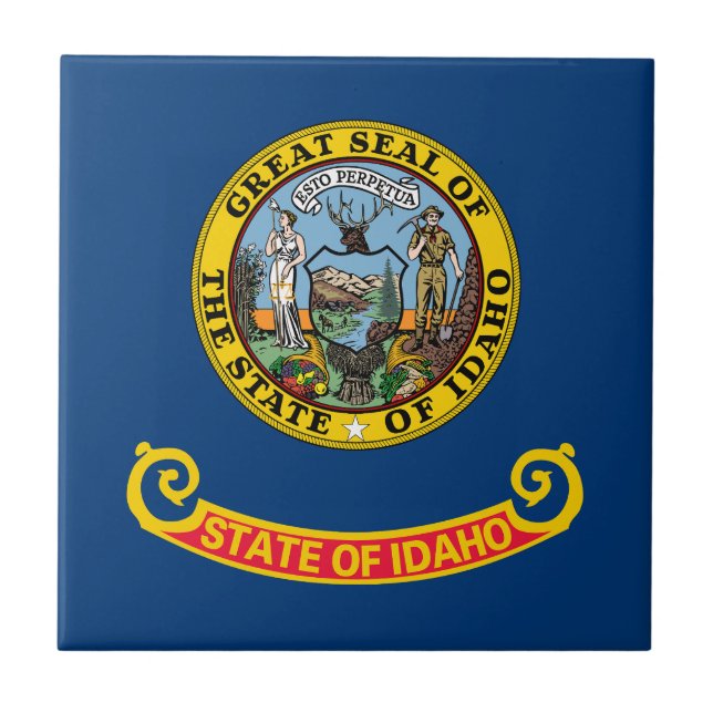Idaho State Flag Ceramic Tile (Front)