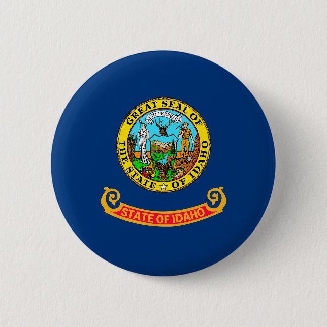 Idaho State Flag Design 6 Cm Round Badge (Front)