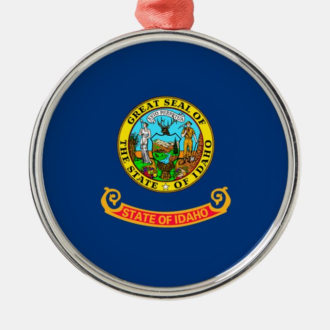 Idaho State Flag Design Decor Metal Tree Decoration (Front)