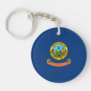 Idaho State Flag Design Key Ring