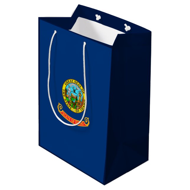 Idaho State Flag Design Medium Gift Bag (Back Angled)