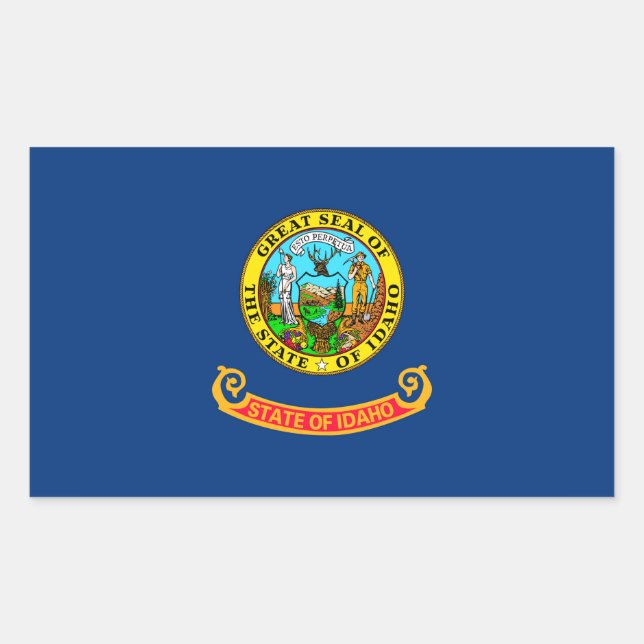 Idaho State Flag Design Rectangular Sticker (Front)
