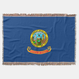 Idaho State Flag Design Throw Blanket