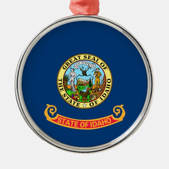 Idaho State Flag Metal Tree Decoration (Front)