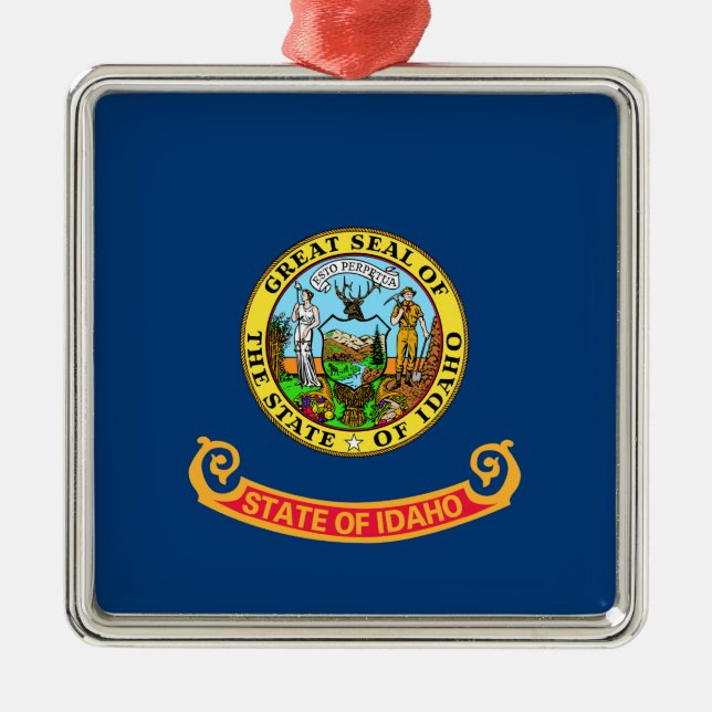 Idaho State Flag Metal Tree Decoration (Front)