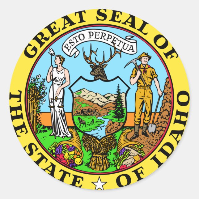 Idaho State Flag sticker (Front)
