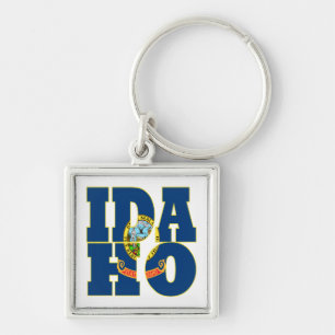 Idaho state flag text key ring
