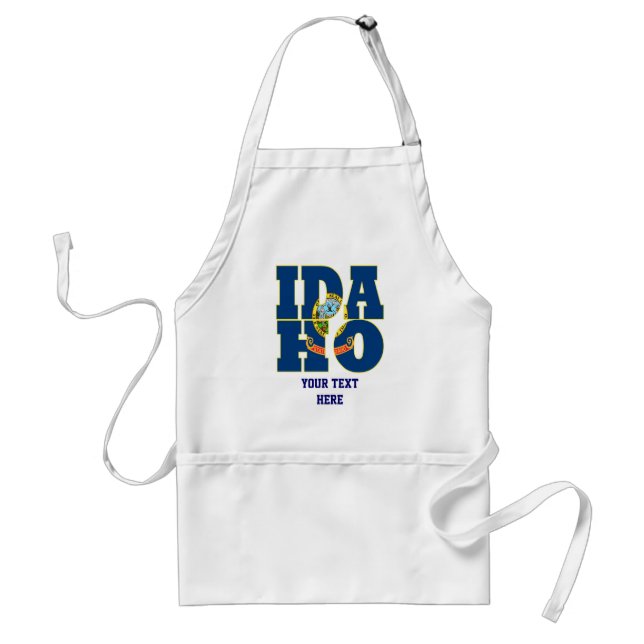 Idaho state flag text standard apron (Front)