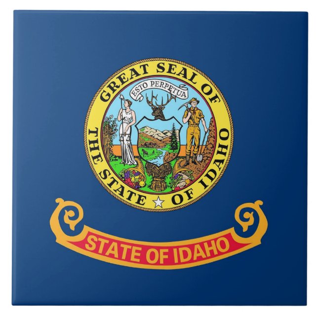 Idaho State Flag Tile (Front)
