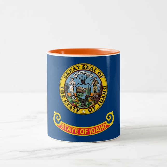 Idaho State Flag Two-Tone Coffee Mug (Center)