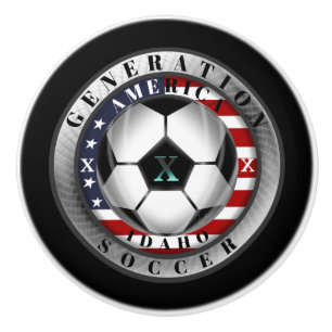 Idaho State Generation X American Soccer Ceramic Knob