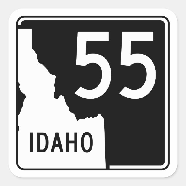 Idaho State Highway 55 Square Sticker (Front)