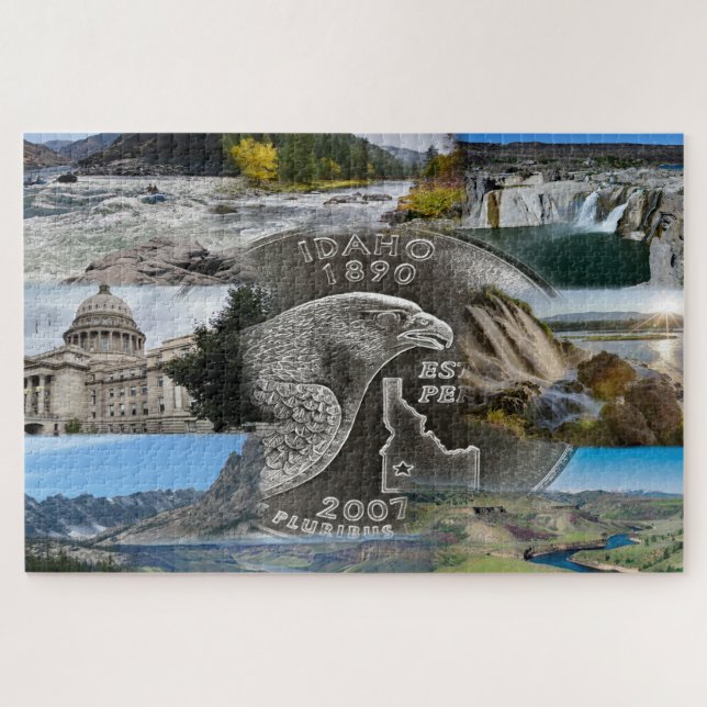 Idaho State Photo Collage 9 Pictures Jigsaw Puzzle (Horizontal)