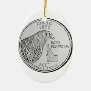 Idaho State Quarter Ceramic Tree Decoration