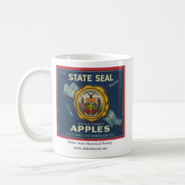 Idaho State Seal Apples Coffee Mug (Left)