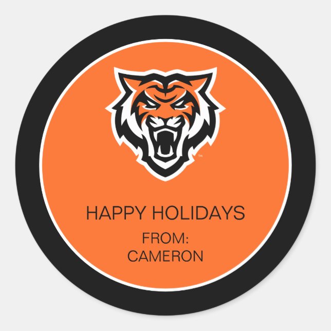 Idaho State University Bengals Spirit Design Classic Round Sticker (Front)