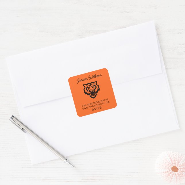 Idaho State University Bengals Spirit Design Square Sticker (Envelope)