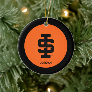 Idaho State University Bold Bengals Logo Ceramic Ornament