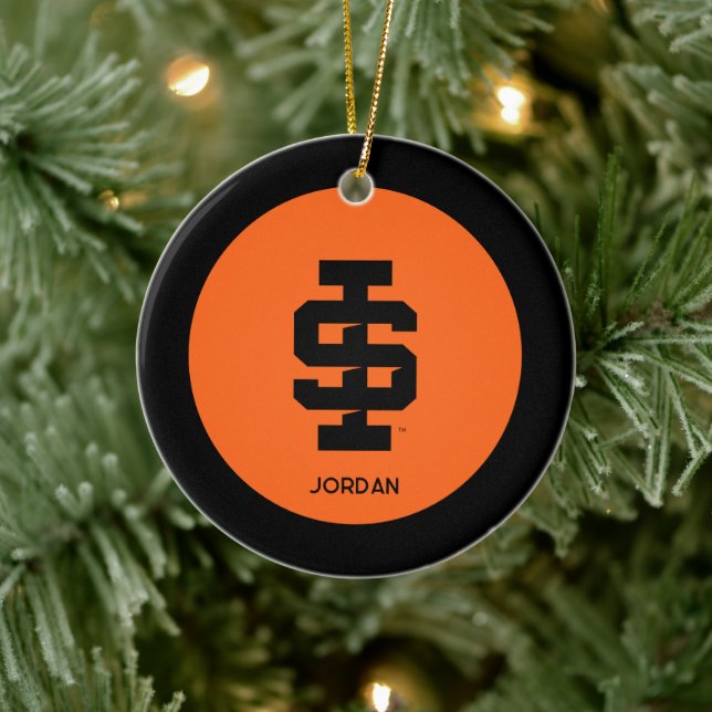 Idaho State University Bold Bengals Logo Ceramic Ornament (Tree)