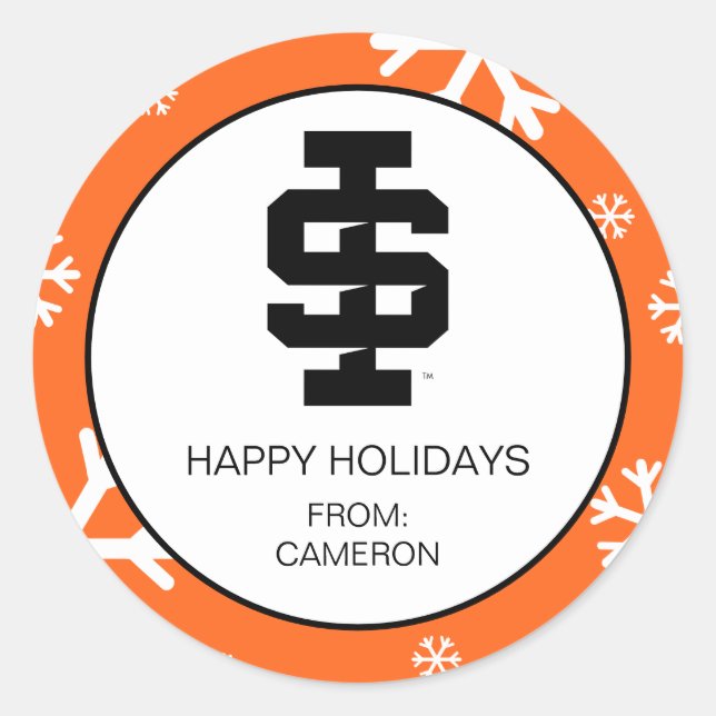 Idaho State University Bold Bengals Logo Classic Round Sticker (Front)