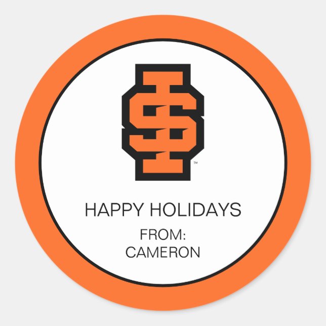 Idaho State University Bold Bengals Logo Classic Round Sticker (Front)