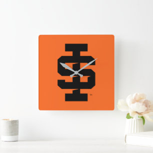 Idaho State University Bold Bengals Logo Square Wall Clock