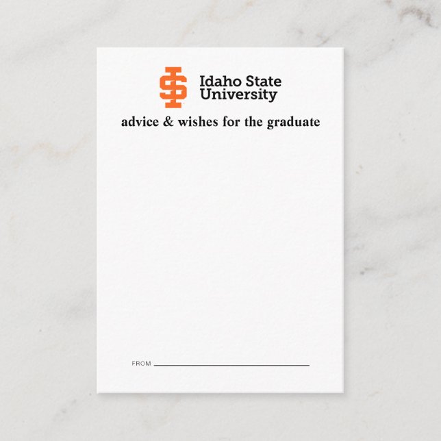 Idaho State University Official Logo Design Card (Front)