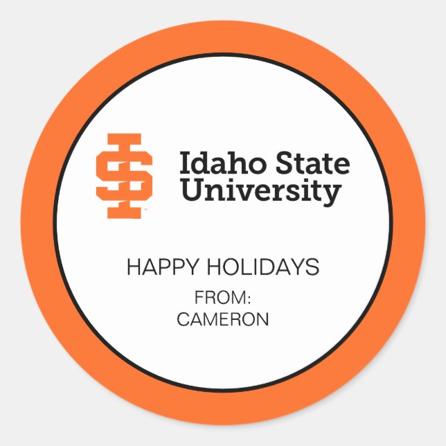 Idaho State University Official Logo Design Classic Round Sticker (Front)