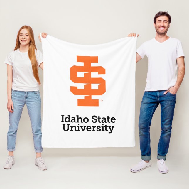 Idaho State University Official Logo Design Fleece Blanket (In Situ)