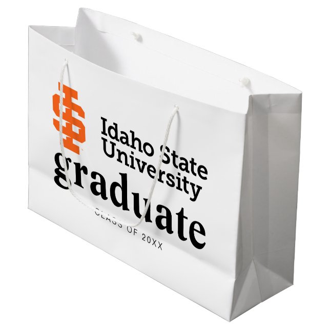 Idaho State University Official Logo Design Large Gift Bag (Front Angled)