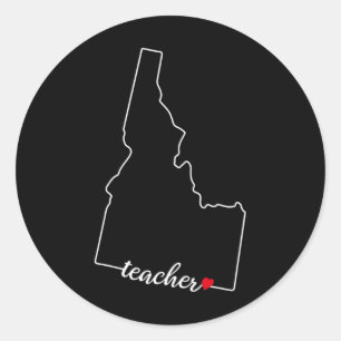 Idaho Teacher Appreciation Gifts Classic Round Sticker