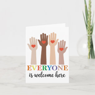 Idaho Teacher Everyone Is Welcome Here Fist Hand S Card