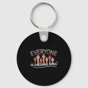 Idaho Teacher Quote Mens Womens Everyone Is Welcom Key Ring