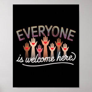 Idaho Teacher Quote Mens Womens Everyone Is Welcom Poster