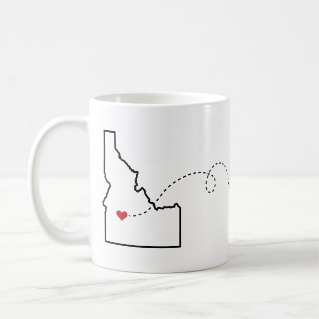 Idaho to Minnesota - Heart2Heart Coffee Mug (Left)