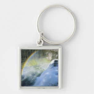 Idaho. USA. Rainbow in spray above Upper Mesa Key Ring