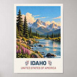 Idaho USA – Vintage Travel Poster