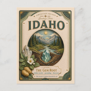 Idaho Vintage Paper Cut American Arcana Postcard