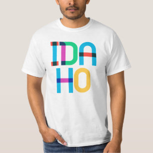 Idaho Vintage Retro Colourful 80s Pop Art Type T-Shirt