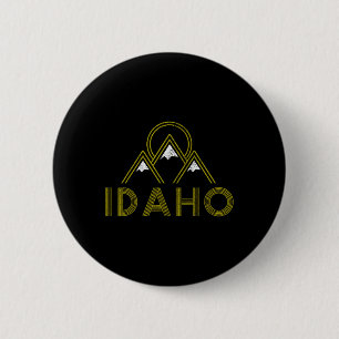 Idaho Vintage Retro Mountains Hiking Souvenir Gift 6 Cm Round Badge