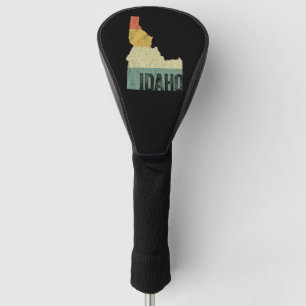 Idaho Vintage Retro Sunset Colour Map Golf Head Cover