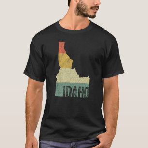 Idaho Vintage Retro Sunset Colour Map T-Shirt