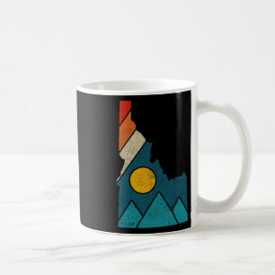 Idaho Vintage State Map Mountains Hikers Camping Coffee Mug