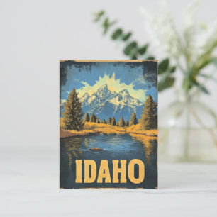 Idaho vintage travel poster postcard
