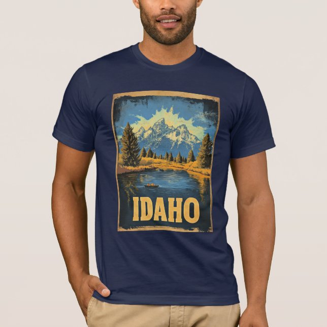 Idaho vintage travel poster T-Shirt (Front)