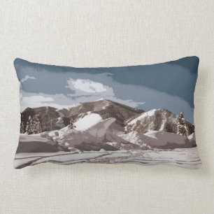 Idaho Winter Scenes Cutout Design Lumbar Cushion