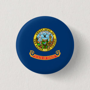 Idahoan Flag, Flag of Idaho 3 Cm Round Badge