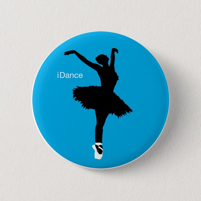 iDance (Blue) 6 Cm Round Badge (Front)