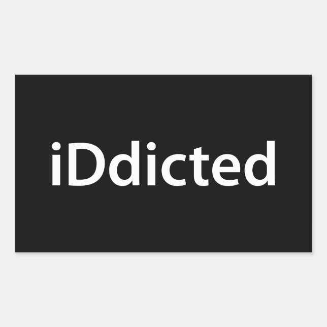 iDdicted Rectangular Sticker (Front)